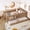 Natural, variant on Twin Bed with Built-in Bookshelves and Staircase,Safety Rails,Storage Trundle Bed Frame,Solid Wood Construction,for Guest Room Bedroom,Natural