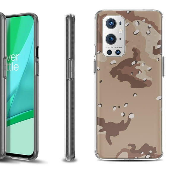 Slim-Fit Flexible TPU Gel Phone Case Compatible with OnePlus 9 PRO 5G, by OneToughShield ® - Desert Camo