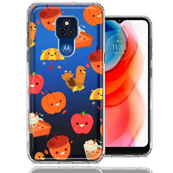MUNDAZE For Motorola Moto G Play 2021 Thanksgiving Autumn Fall Design Double Layer Phone Case Cover