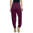 thumbnail image 2 of Stylesindia Solid Cotton Viscose Lycra Women's Patiala Harem Pants (Purple), 2 of 3