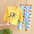 thumbnail image 2 of TOWED22 Toddler Girls Boys Pajamas Funny Graphic Cotton Pjs Jammies Fall Winter Long Sleeve Sleepwear Sets 6-24 Months 2t 3t 4t 5t 6t 7t 8t 9t Children(Light Blue,5-6 Y), 2 of 5