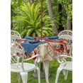 thumbnail image 3 of Outdoor Tablecloth with Umbrella Hole for Patio/Picnic/Party/Camping, Ocean Red Octopus Waterproof Table Cloth Round Cover Washable, Coastal Anchor Sea Boat Retro World Map (Dia 54"), 3 of 8