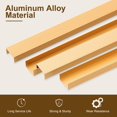 thumbnail image 4 of 6pack 18" Cabinet Edge Protectors for 13/16" Kitchen Cabinets Frame, Matt Gold, 4 of 7