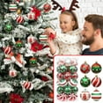 thumbnail image 2 of JeashCHAT 30 PCS Painting & Glittering Christmas Balls Ornaments Christmas Tree Decorations Decorative Hanging Balls Pendants for Holiday Wedding Party Decor, 2 of 9