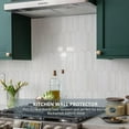 thumbnail image 2 of Glossy Dolomite White Backsplash Tile Peel and Stick, 12.8 x 12.8 Inch 10 Sheets Long Hexagon PVC Self Adhesive Mosaic Wall Tiles Stick on Backsplash for Kitchen and Bathroom, 2 of 5