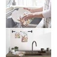 thumbnail image 5 of Easter Kitchen Dish Towels for Drying Dishes Set of 2, Spring Watercolor Tulip Butterfly Flower Plant Waffle Weave Microfiber Hand Tea Bathroom Towels Quick Dry & Absorbent Towel 15.7x23.6, 5 of 7