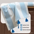 thumbnail image 6 of HEIRLOOM COMFORT Turquoise Blue Decorative Dotted Kitchen Towels 16x26 Inch, 12 Pack, 100% Cotton, Soft & Absorbent Dish Towels with Tassels, Quick-Dry for Cleaning, Drying Dishes, and Daily Use, 6 of 7