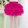 thumbnail image 2 of Godom Little Girl Tiered Tutu Skirt 12M-10T Solid Color Layered Tulle Princess Party Skirt All Season,Hot Pink, 2 of 5