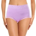 thumbnail image 2 of PEASKJP Womens Panties High Waisted Ladies Panties Full Coverage Briefs, Hot Pink L, 2 of 5
