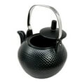 thumbnail image 3 of Atlantic Collectibles Imperial Spotted Texture Teapot With Stainless Steel Handle 28oz (Black), 3 of 4