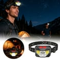 thumbnail image 2 of Rechargeable Motion Sensor LED Headlamp with 230° Adjustable Beam IPX4 Lightweight Hands-Free Light for Outdoor Camping Running, 2 of 6