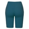thumbnail image 3 of A2Y Women's Basic Solid Premium Cotton Mid Thigh High Rise Biker Bermuda Shorts Teal 4XL, 3 of 5