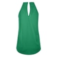 thumbnail image 2 of Aayomet Tank Tops Women Women's Sleeveless High Turtleneck Fitted Tank Top,Green L, 2 of 5