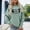 Green, variant on Cat Print Women's Sweatshirt Cat Mama Long Sleeve Crewneck Regular Fit Spring Cute Pullover Sweater