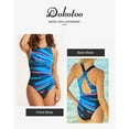 thumbnail image 2 of Dokotoo Women's Printed One Piece Bathing Suit Back Criss Cross Straps Swimwear Sports Training Athletic Swimsuit S-XXL, 2 of 5