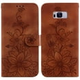 thumbnail image 2 of Compatible with Samsung Galaxy S8 Plus Embossed Lily Wallet Case with Card Holder PU Leather Flip Cover, 2 of 5