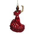 thumbnail image 3 of Spanish Flamenco Dancer in Red Dress Polish Glass Christmas Tree Ornament Spain, 3 of 4