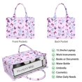 thumbnail image 2 of Large Capacity Tote Bag,Pink Butterfly Pattern Handbag Fashion Luxury Tote Bag,15.7"x13"x 5.1" Inches,Laptop Compatible, 2 of 3