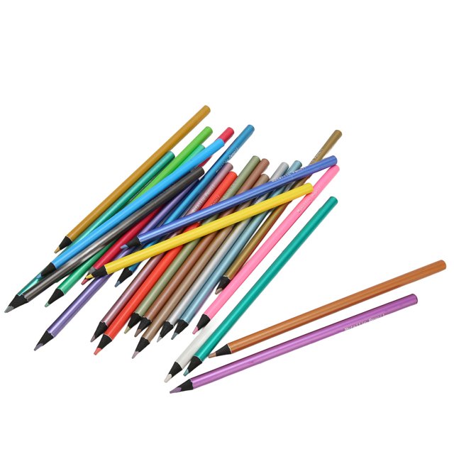 Colored Pencils, Delicate Strokes Artist Colored Pencils 24 Color Metallic for Drawing