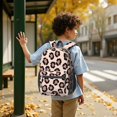 thumbnail image 6 of Pink and Beige Leopard Print 17" School Backpacks for Teens,Waterproof Oxford Fabric,S-Shape Padded Straps for School,Travel,Hiking,Camping, 6 of 6