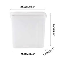 4L Airtight Food Storage Container | Large Kitchen Grain Jar with Locking Lid | Dry Goods Organizer for Rice, Flour & Spices | 24.5 x 7.5 x 24cm | Food-Grade Plastic | Clear Measuring Canister