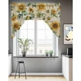 thumbnail image 3 of Farmhouse Sunflower Swag Valance for Windows 56'' x 36'', Retro Summer Botanical Light Filtering Kitchen Curtains Valances for Bathroom/Living Room/Bedroom/Café, Rod Pocket Curtain Panel, 3 of 6