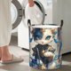 thumbnail image 5 of Balery Exotic Blue Cat Cesta de ropa redonda con asas, impermeable, independiente, para ropa, juguetes, dormitorio y familia-Medium, 5 of 6
