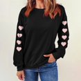 thumbnail image 4 of Ltctricy Womens Valentine's Day Sweatshirts Cute Heart Print Long Sleeve Pullover Tops for Gifts Comfy Fashion Shirts, 4 of 7