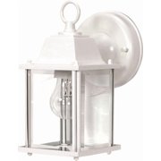 Angle View: Nuvo 60-636 - 1 Light - 9" - Wall Lantern - Cube Lantern w/ Clear Beveled Glass