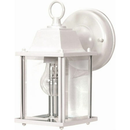 Nuvo 60-636 - 1 Light - 9" - Wall Lantern - Cube Lantern w/ Clear Beveled Glass