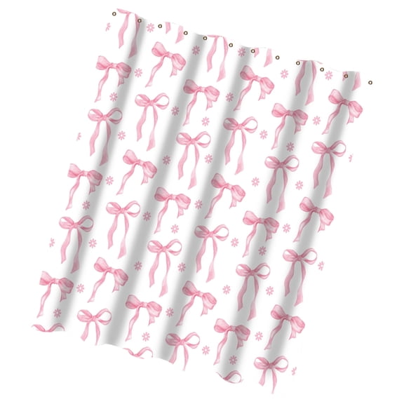 Decorative Watercolor Bows Print Shower Curtain Waterproof Polyester Fabric Bathroom Essential Simple Setups