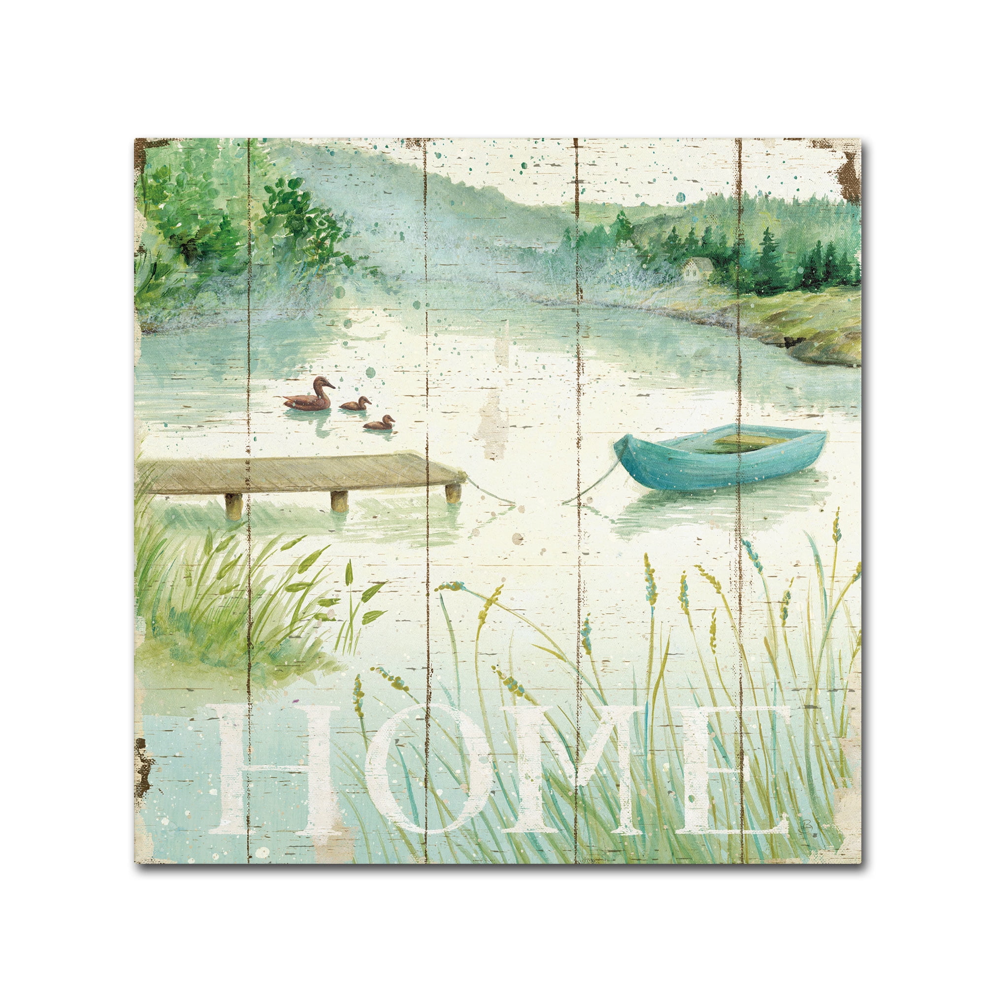 Trademark Fine Art "Lakeside I" Canvas Art by Daphne Brissonnet
