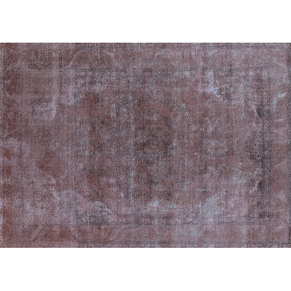 Ahgly Company Indoor Rectangle Oriental Light Blue Industrial Area Rugs, 7' x 10'