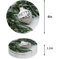 thumbnail image 1 of FMSHPON Merry Xmas Set of 8 Round Coaster for Drinks, Absorbent Ceramic Stone Coasters Cup Mat with Cork Base for Home Kitchen Room Coffee Table Bar Decor, 1 of 6