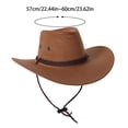 thumbnail image 2 of Siminsem Women's Wide Brim Straw Panama Hat UPF 50+ Summer Beach Sun Hat Foldable Roll Up Fedora for Vacation Travel Outdoor Gardening, Dark Blue, 57, 2 of 3