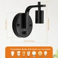 thumbnail image 3 of Black Wall Sconce with Switch, Dimmble Wall Lamp, Wall Mounted Bedside Lamps, Retro Wall Light E26 Industrial Wall Lighting for Living Room Kitchen, 3 of 6