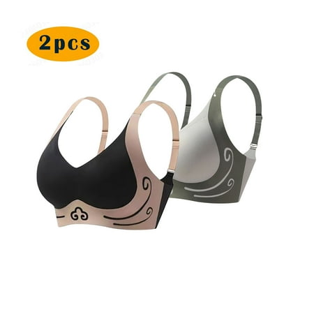 Lisbinx Womens Plus Size Bra Women Suspender Without Steel Ring Shock-absorbing Sports Bra With Lace Side Buckle Yoga Sports Bra Sales Today Clearance