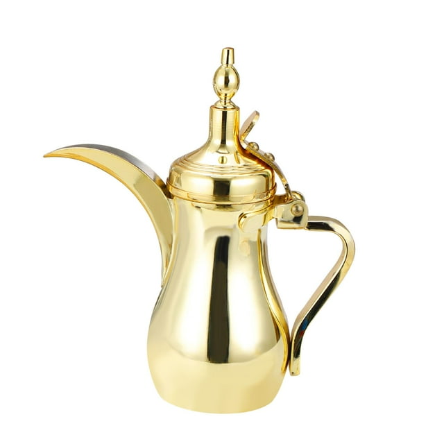 jifeng Cafetière Arabe de Luxe en Acier Inoxydable Dallahs pour Rassemblements 350ml