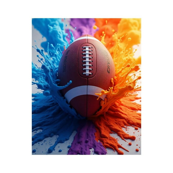 Paint by Numbers Kit for Adults, Football Color Splash Art Paint by Numbers, Easy Paint by Numbers Kit for Adults Beginner, DIY Adult Paint by Number Kits on Canvas, Home Decor