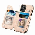 thumbnail image 6 of ELEHOLD Zipper Wallet Case for iPhone 14 6.1 inch Flip Card Slots Stand Function Magnetic Closure Full Body Shockproof Protective Case For iPhone 14 2022,Khaki, 6 of 8