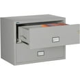 thumbnail image 2 of Phoenix Safe Lateral 38 inch 2-Drawer Fireproof File Cabinet with Key Lock, Water Seal, Gray, LAT2W38LG, 2 of 5