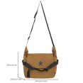 thumbnail image 3 of Bolso de mano informal con patrón de estrellas Y2K, Bolso de nailon unisex, cremallera con solapa impermeable, 3 of 8