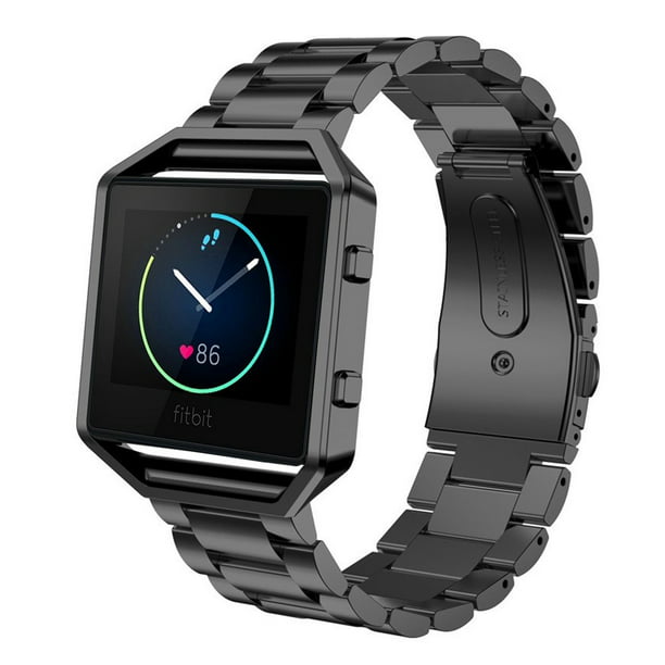 stærk Enhed niveau Fitbit Blaze Accessories Watch Band, Solid Stainless Steel Link Bracelet  Replacement Band Strap with Durable Folding Clasp + Metal Frame for Fitbit  Blaze Smart Fitness Watch (Black) - Walmart.com