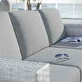 thumbnail image 5 of Lounge Sofa, Rattan, Wicker, Grey Gray, Modern Contemporary Urban Design, Outdoor Patio Balcony Cafe Bistro Garden Furniture Hotel Hospitality, 5 of 8