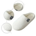 thumbnail image 4 of Halloween Warm Couple Slippers,Solid color Comfort Soft Bottom Indoor Home Footwear Comfortable Padded Design Baotou Slipper,Autumn and Winter Indoor Outdoor Shoes(White,7), 4 of 7