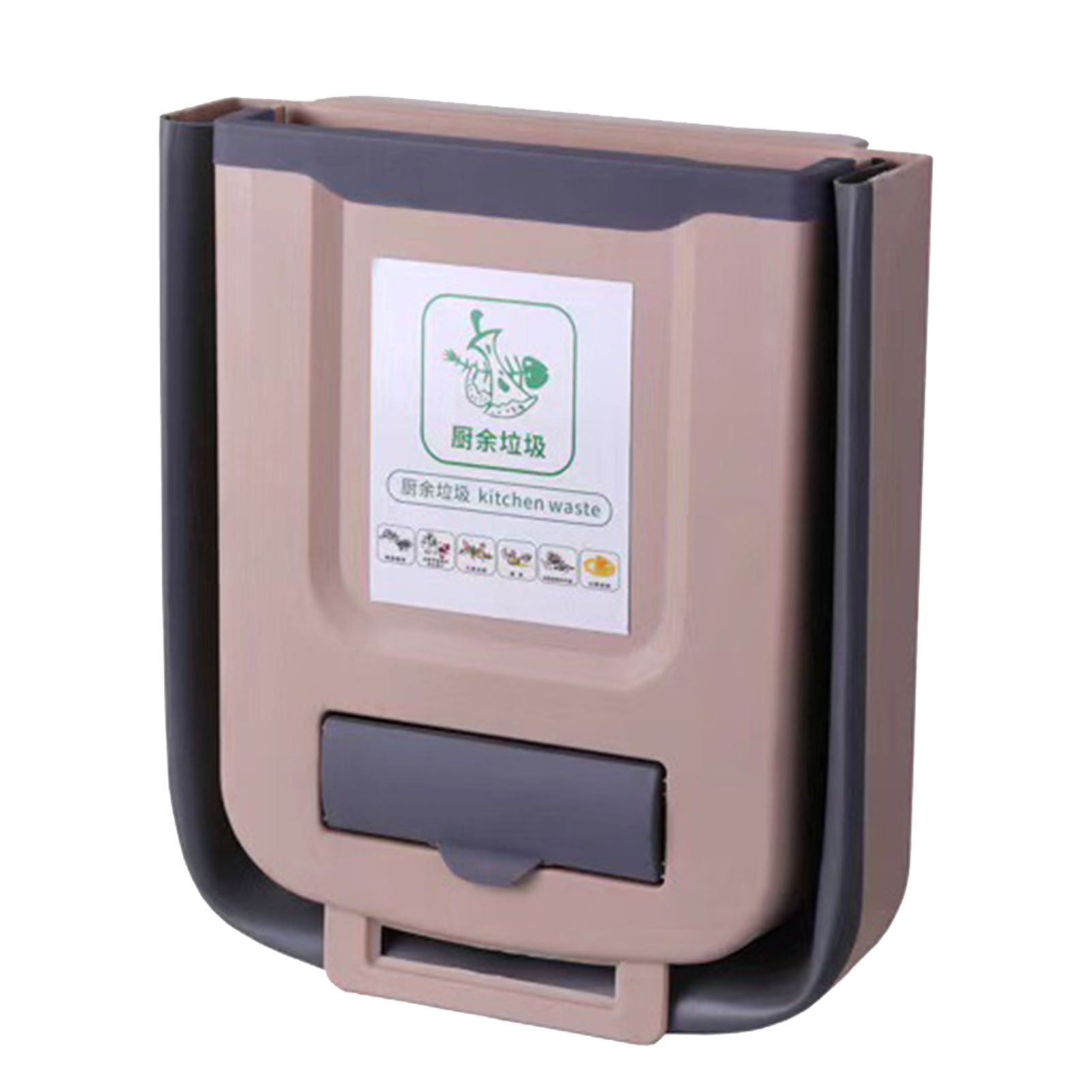 ibaste Collapsible Trash Can Door Hangings Mini Trash Bin