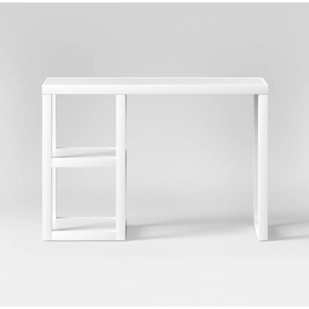 Wood Writing Desk with Storage White Threshold™