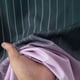 thumbnail image 5 of Blusa y camisa de manga larga con cuello alto para hombre, estilo informal, a rayas, con cuello alto, tipo cárdigan, camisa con botones, blusa de poliéster para hombre, 5 of 9
