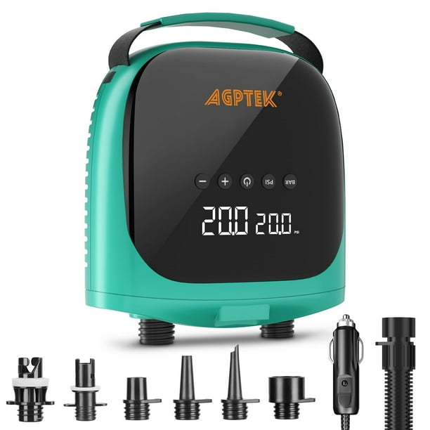 Bomba de Aire Eléctrica Portátil AGPTEK 20 PSI para Auto 12V