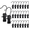 thumbnail image 1 of Pinzas para colgar botas Hotop para armario, lavandería, 20 piezas, color negro, 1 of 6